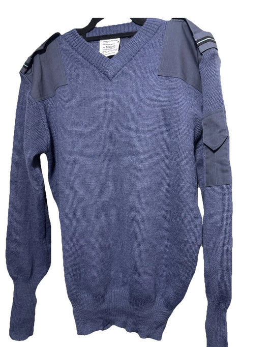 RAF Utility Jumper Surplus Blue Grey V Neck NATO Military Combat - Used - Sizes