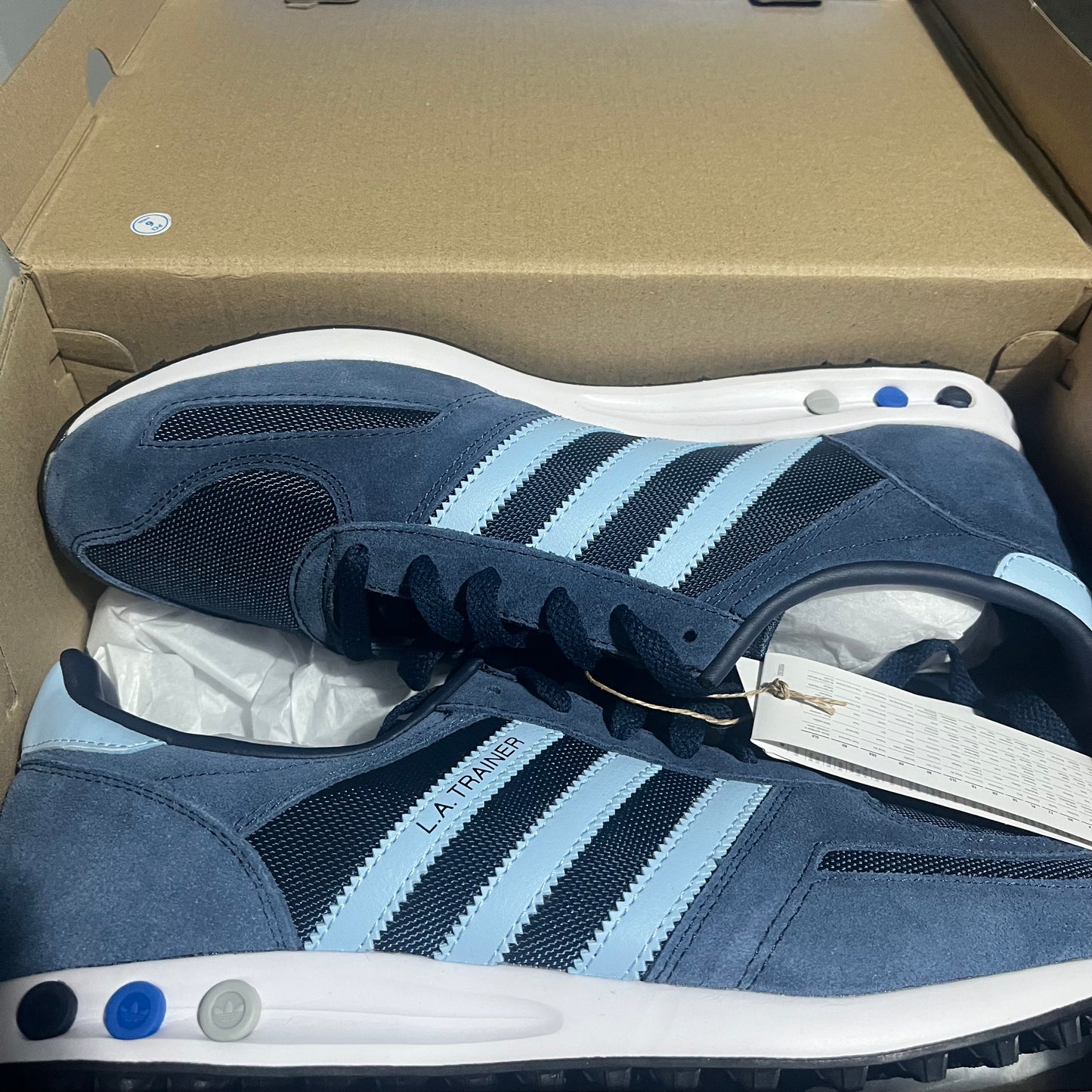 Adidas LA Trainer Originals Mens Shoes Trainers Size 10 Indigo Blue