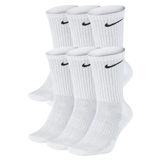 Nike Everyday Crew Socks White/Black UK Size 11-14.5 6 Pairs
