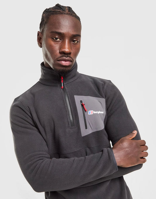 Berghaus Men's JDS M New Urbism HZ Fleece - Black - Dark Grey