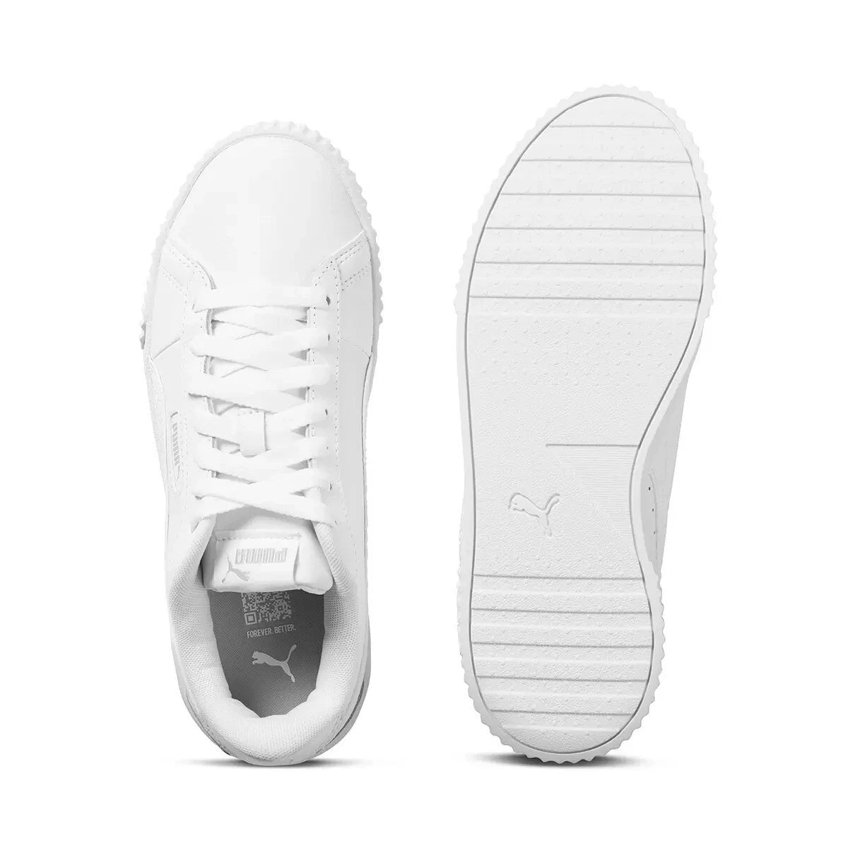 Puma Ladies C-Crew Snake Court Trainer In White - Sizes - New