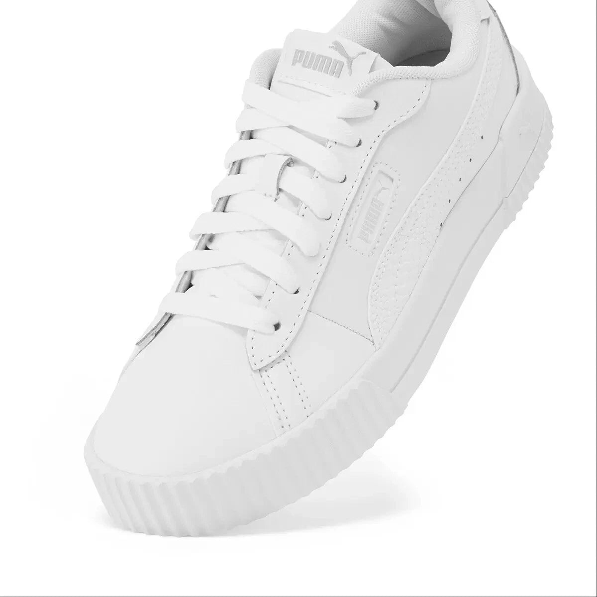 Puma Ladies C-Crew Snake Court Trainer In White - Sizes - New